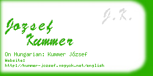 jozsef kummer business card